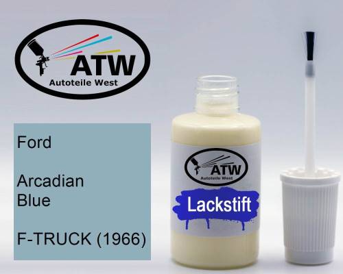 Ford, Arcadian Blue, F-TRUCK (1966): 20ml Lackstift, von ATW Autoteile West.